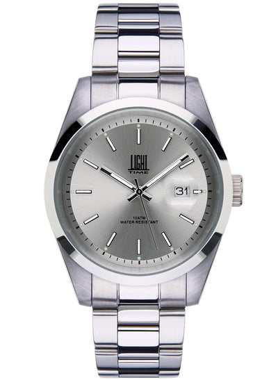 Orologio Light Time Cuba L220A quadrante silver bracciale acciaio uomo