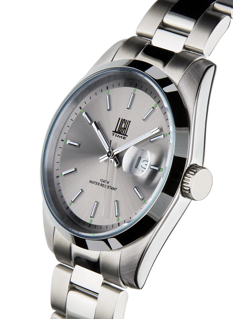 Light Time Cuba L220A orologio acciaio quadrante silver uomo