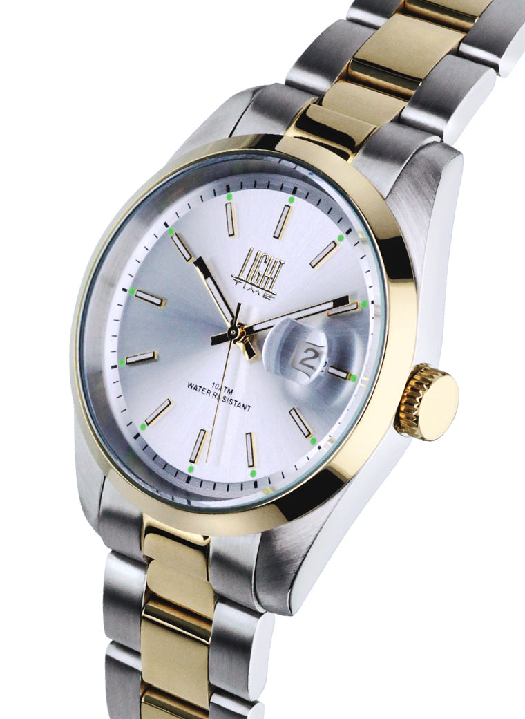 Orologio Light Time Cuba L220BIC - orologio uomo cassa acciaio, cinturino acciaio, quadrante colorato, diametro 40mm, datario ore 15 - Laterale