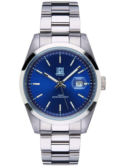 Orologio Light Time Cuba L220C quadrante blu bracciale acciaio uomo