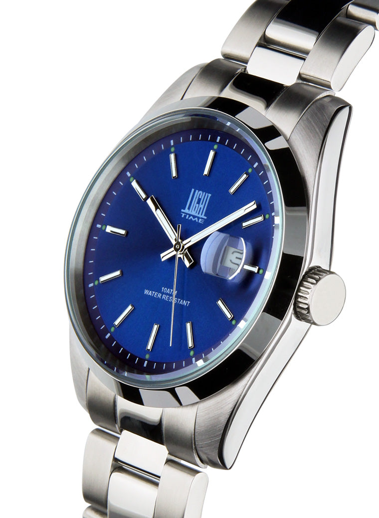 Light Time Cuba L220C orologio acciaio quadrante blu uomo