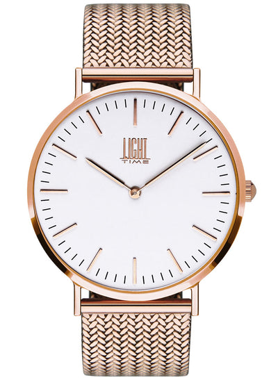Orologio Light Time Essential L301R-A - quarzo cassa acciaio rosè 40mm maglia Milano - Frontale