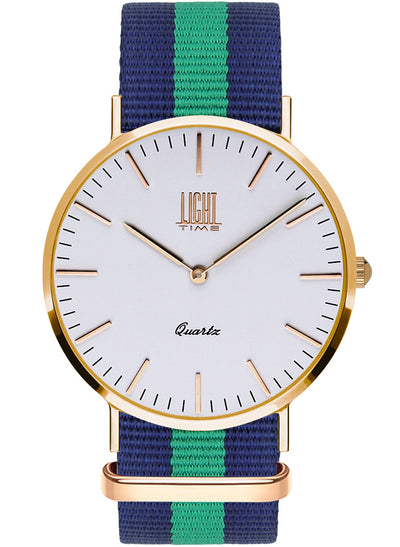 Orologio Light Time Essential L301R-N1 - Quarzo, cassa acciaio IP rosè 40mm, cinturino passante in nylon - Frontale
