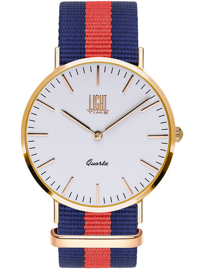 Orologio Light Time Essential L301R-N2 - Quarzo, cassa acciaio IP rosè 40mm, cinturino passante in nylon - Frontale