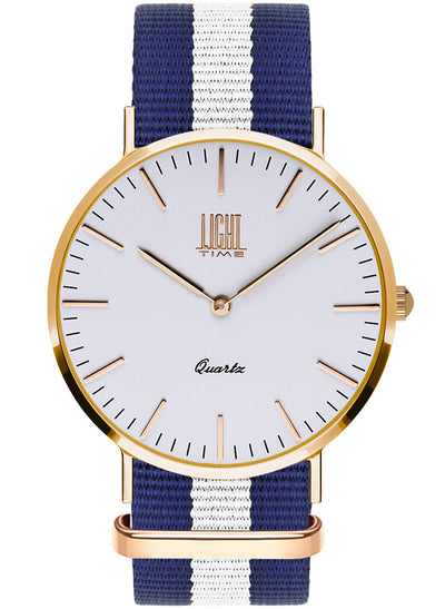 Orologio Light Time Essential L301R-N3 - Quarzo, cassa acciaio IP rosè 40mm, cinturino passante in nylon - Frontale