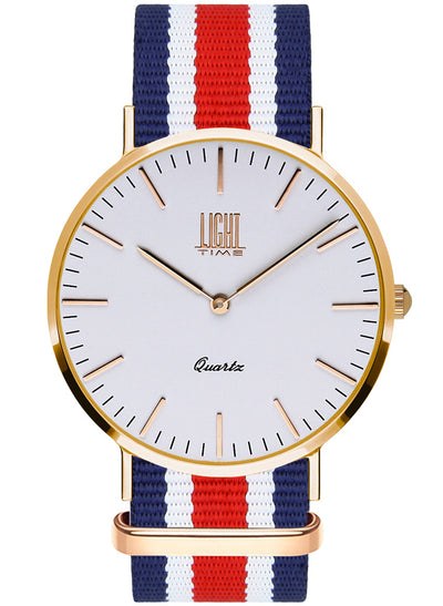 Orologio Light Time Essential L301R-N4 - Quarzo, cassa acciaio IP rosè 40mm, cinturino passante in nylon - Frontale