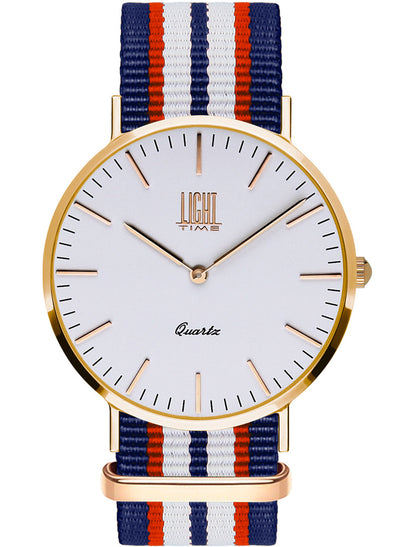 Orologio Light Time Essential L301R-N5 - Quarzo, cassa acciaio IP rosè 40mm, cinturino passante in nylon - Frontale