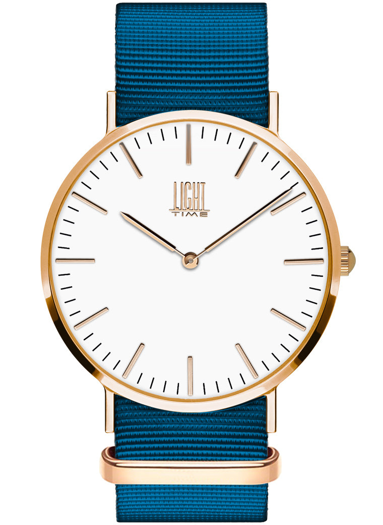 Orologio Light Time Essential L301R-N8 - quarzo cassa acciaio rosè 40mm cinturino nylon - Frontale