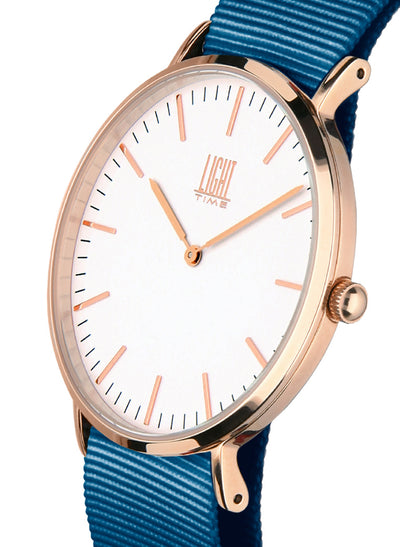 Orologio Light Time Essential L301R-N8 - quarzo cassa acciaio rosè 40mm cinturino nylon - Laterale