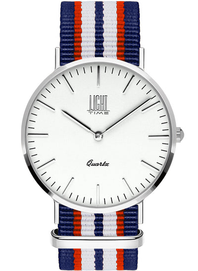 Orologio Light Time Essential L301S-N5 - Quarzo, cassa acciaio 40mm, cinturino passante in nylon - Frontale