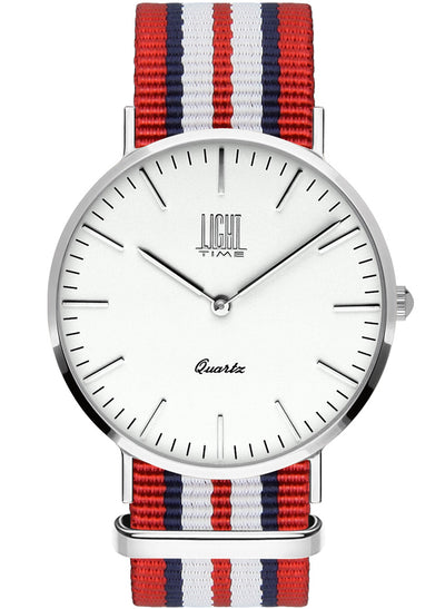 Orologio Light Time Essential L301S-N6 - Quarzo, cassa acciaio 40mm, cinturino passante in nylon - Frontale