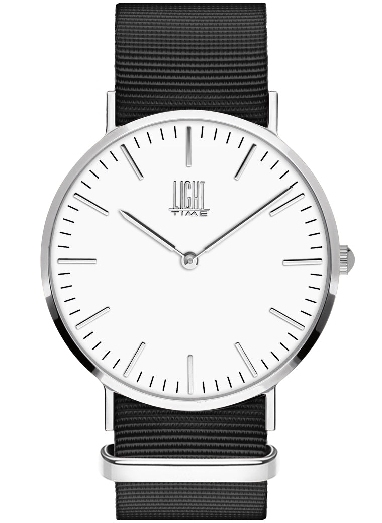Orologio Light Time Essential L301S-N7 - quarzo cassa acciaio 40mm cinturino nylon - Frontale