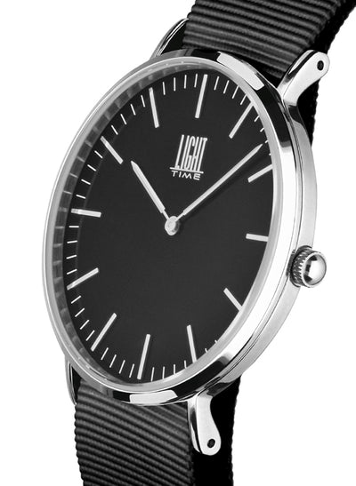 Orologio Light Time Essential L301S-NNE - quarzo cassa acciaio 40mm cinturino nylon nero - Laterale