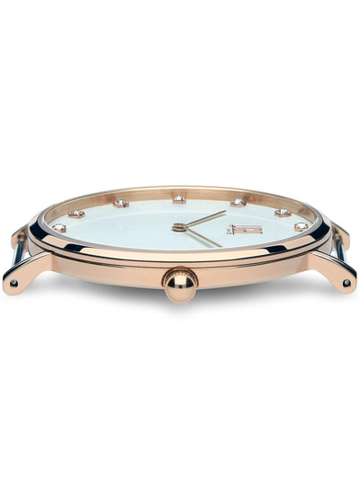 Orologio Light Time Essential L302R-N2 - Quarzo, cassa acciaio IP rosè 40mm, quadrante con strass, cinturino nylon - Dettaglio