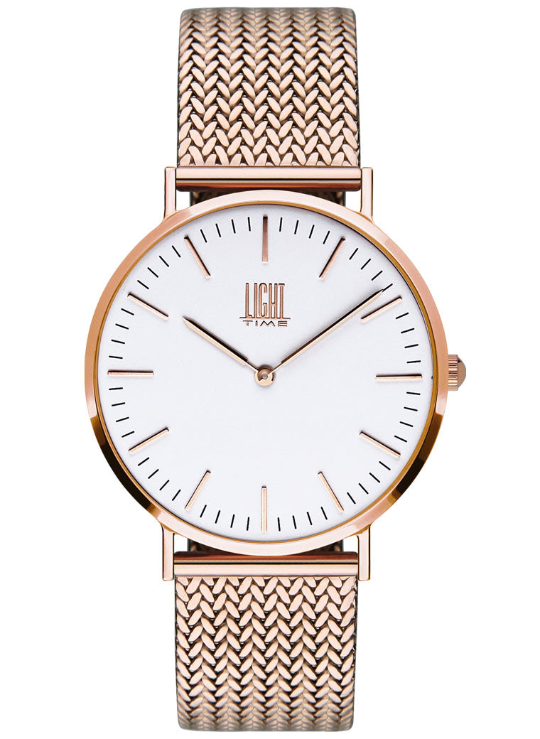 Orologio Light Time Essential L304R-A - quarzo cassa acciaio rosè 36mm maglia Milano - Frontale