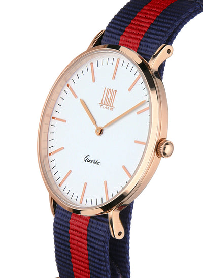 Orologio Light Time Essential L304R-N2 - quarzo cassa acciaio rosè 36mm cinturino nylon - Laterale