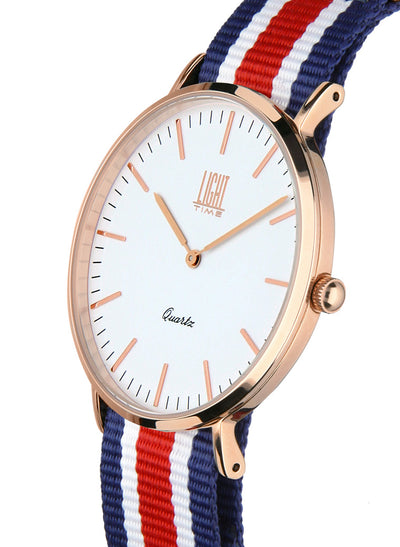 Orologio Light Time Essential L304R-N4 - quarzo cassa acciaio rosè 36mm cinturino nylon - Laterale