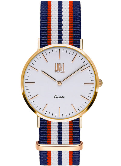 Orologio Light Time Essential L304R-N5 - quarzo cassa acciaio rosè 36mm cinturino nylon - Frontale