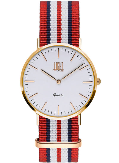 Orologio Light Time Essential L304R-N6 - quarzo cassa acciaio rosè 36mm cinturino nylon - Frontale