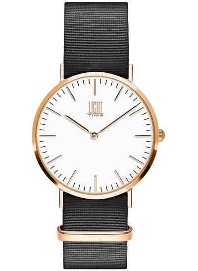 Orologio Light Time Essential L304R-N7 - quarzo cassa acciaio rosè 36mm cinturino nylon - Frontale