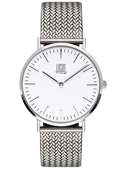 Orologio Light Time Essential L304S-A - quarzo cassa acciaio 36mm maglia Milano - Frontale