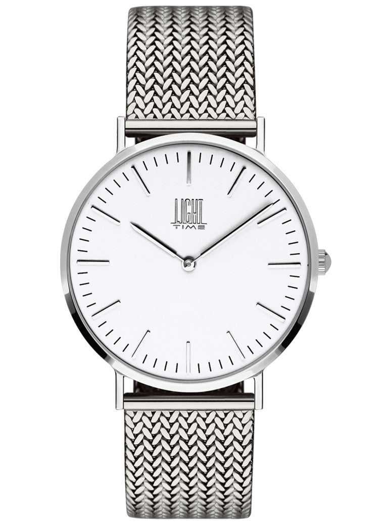 Orologio Light Time Essential L304S-A - quarzo cassa acciaio 36mm maglia Milano - Frontale
