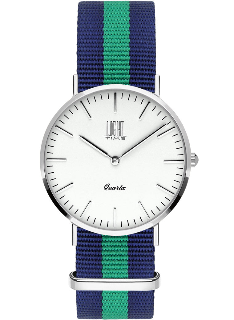 Orologio Light Time Essential L304S-N1 - quarzo cassa acciaio 36mm cinturino nylon - Frontale