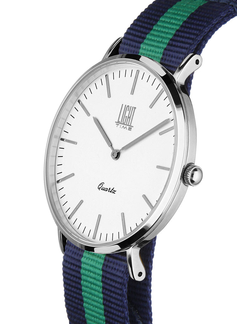 Orologio Light Time Essential L304S-N1 - quarzo cassa acciaio 36mm cinturino nylon - Laterale