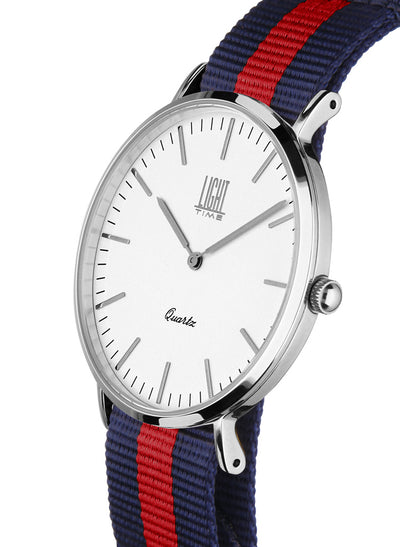 Orologio Light Time Essential L304S-N2 - quarzo cassa acciaio 36mm cinturino nylon - Laterale