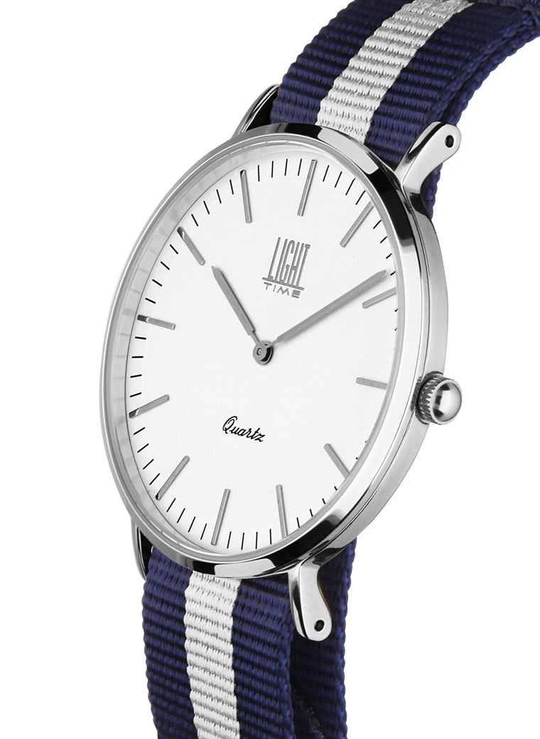 Orologio Light Time Essential L304S-N3 - quarzo cassa acciaio 36mm cinturino nylon - Laterale