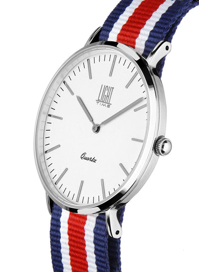 Orologio Light Time Essential L304S-N4 - quarzo cassa acciaio 36mm cinturino nylon - Laterale