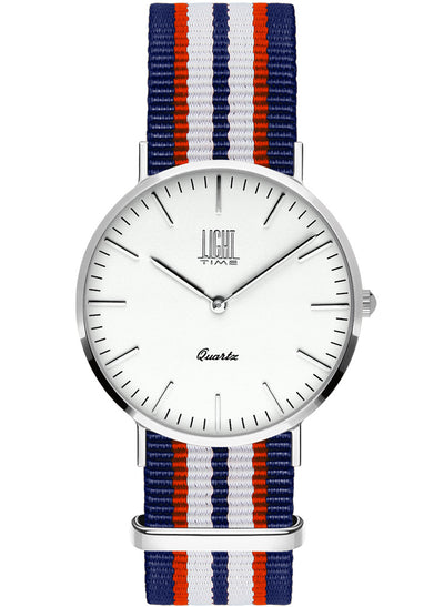 Orologio Light Time Essential L304S-N5 - quarzo cassa acciaio 36mm cinturino nylon - Frontale