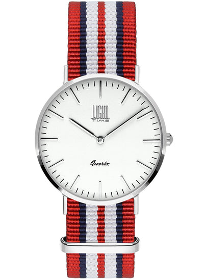 Orologio Light Time Essential L304S-N6 - quarzo cassa acciaio 36mm cinturino nylon - Frontale