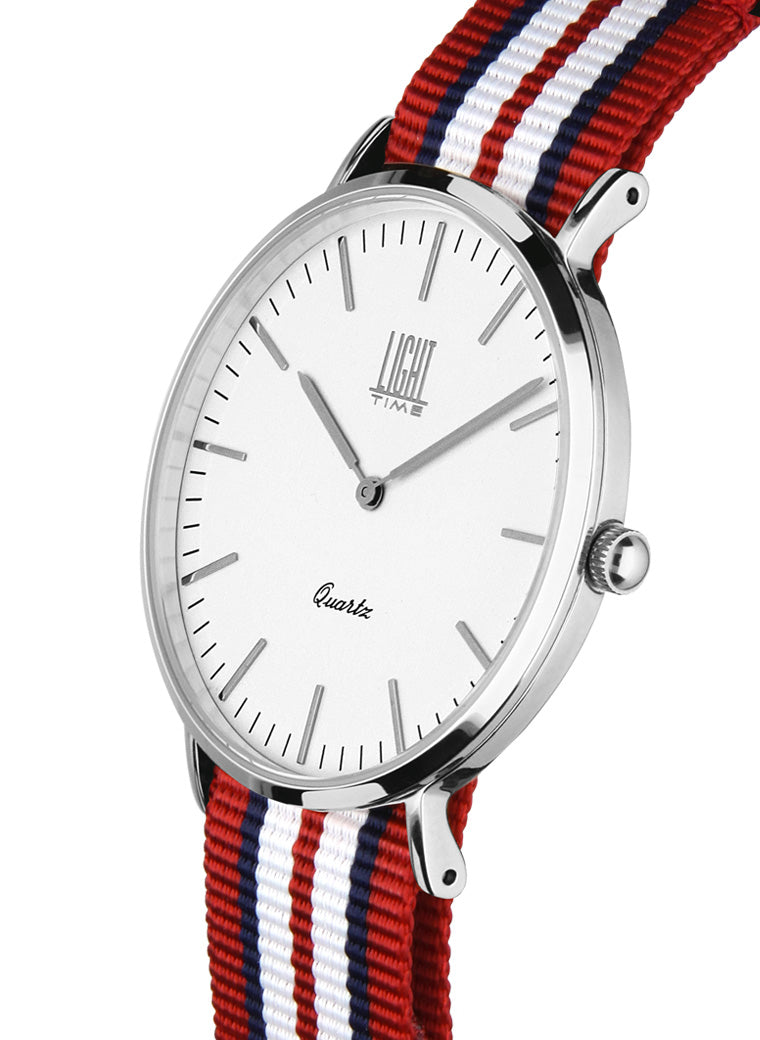 Orologio Light Time Essential L304S-N6 - quarzo cassa acciaio 36mm cinturino nylon - Laterale