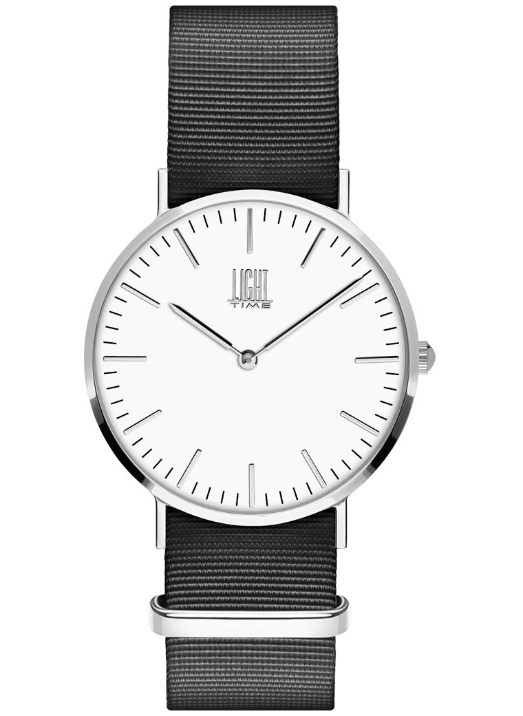 Orologio Light Time Essential L304S-N7 - quarzo cassa acciaio 36mm cinturino nylon - Frontale