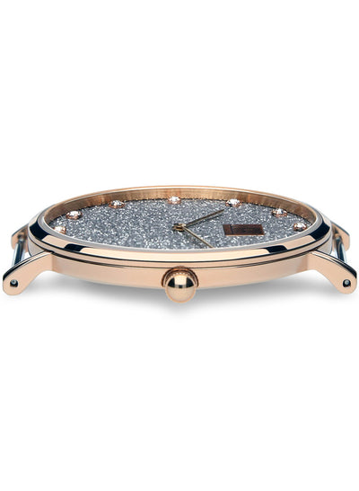 Orologio Light Time Essential L306R-N5 - quarzo cassa acciaio rosè quadrante pavè strass 36mm cinturino nylon - Dettaglio