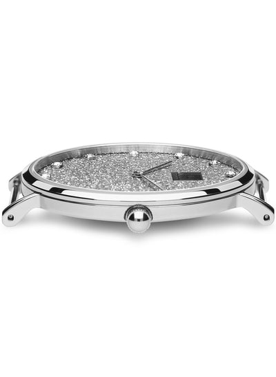 Orologio Light Time Essential L306S-N3 - quarzo cassa acciaio quadrante pavè strass 36mm cinturino nylon - Dettaglio
