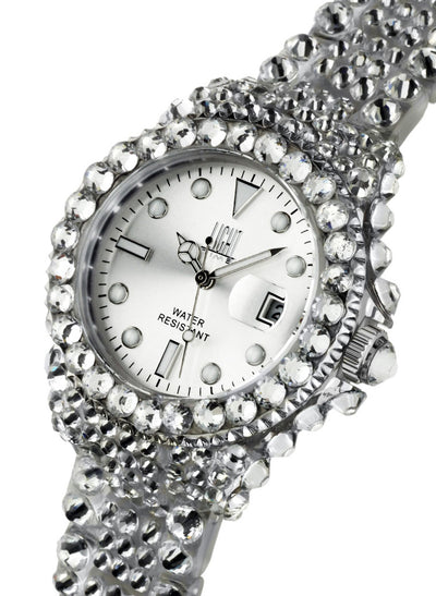 Orologio Light Time Mediterraneo L602A - orologio donna diametro 39mm, 380 cristalli Preciosa, cassa e bracciale in policarbonato - Laterale