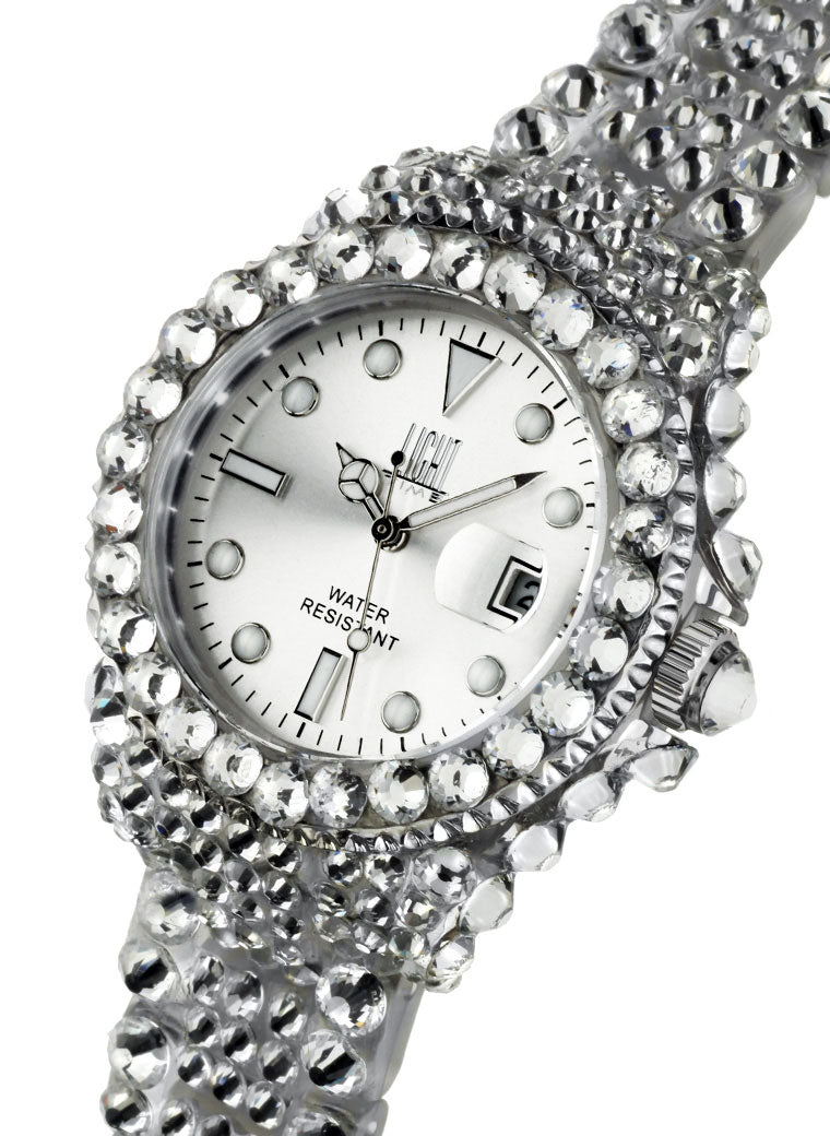 Orologio Light Time Mediterraneo L602A - orologio donna diametro 39mm, 380 cristalli Preciosa, cassa e bracciale in policarbonato - Laterale