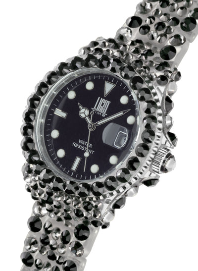 Orologio Light Time Mediterraneo L602C - orologio donna diametro 39mm, 380 cristalli Preciosa, cassa e bracciale in policarbonato - Laterale