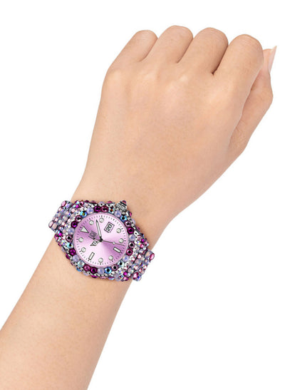 Orologio Light Time Mediterraneo L602F - orologio donna diametro 39mm, 380 cristalli Preciosa, cassa e bracciale in policarbonato - Dettaglio