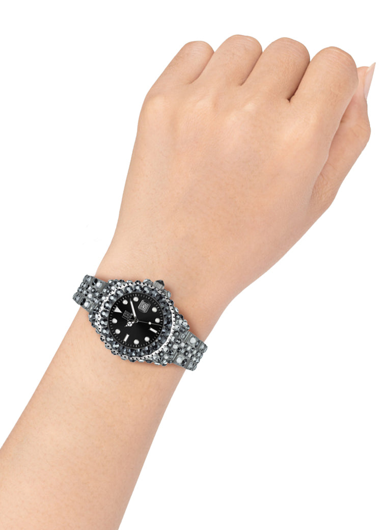 Orologio Light Time Mediterraneo L603C - orologio donna diametro 35mm, 300 cristalli Preciosa, cassa e bracciale in policarbonato - Dettaglio