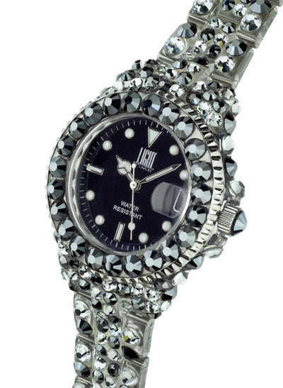 Orologio Light Time Mediterraneo L603C - orologio donna diametro 35mm, 300 cristalli Preciosa, cassa e bracciale in policarbonato - Laterale
