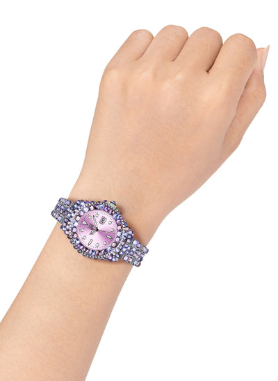 Orologio Light Time Mediterraneo L603G - orologio donna diametro 35mm, 300 cristalli Preciosa, cassa e bracciale in policarbonato - Dettaglio