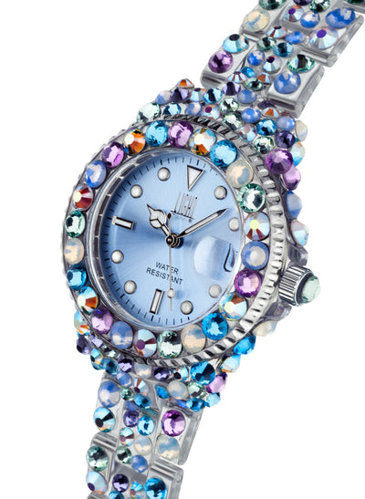 Orologio Light Time Mediterraneo L603H - orologio donna diametro 35mm, 300 cristalli Preciosa, cassa e bracciale in policarbonato - Laterale