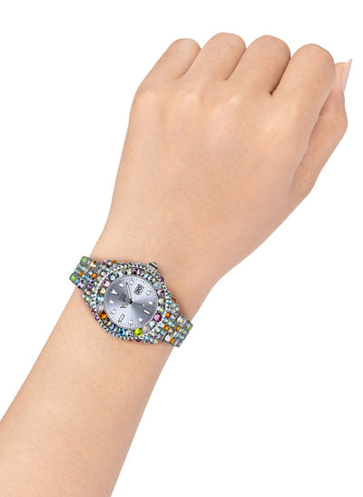 Orologio Light Time Mediterraneo L603N - orologio donna diametro 35mm, 300 cristalli Preciosa, cassa e bracciale in policarbonato - Dettaglio
