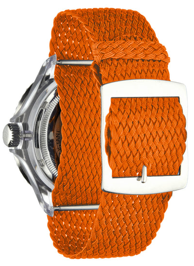 Orologio Light Time The First L217FN - Quarzo Miyota, cassa policarbonato, cinturino perlon, ghiera nera, datario, 44mm, 5ATM - Dettaglio