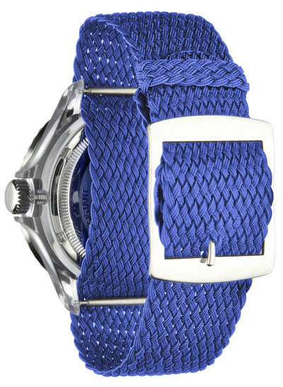 Orologio Light Time The First L217GN - Quarzo Miyota, cassa policarbonato, cinturino perlon, ghiera nera, datario, 44mm, 5ATM - Dettaglio