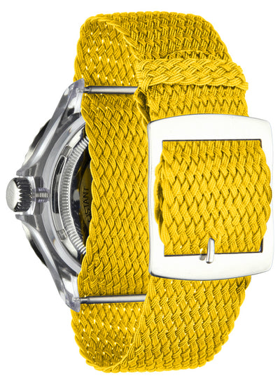 Orologio Light Time The First L217HN - Quarzo Miyota, cassa policarbonato, cinturino perlon, ghiera nera, datario, 44mm, 5ATM - Dettaglio