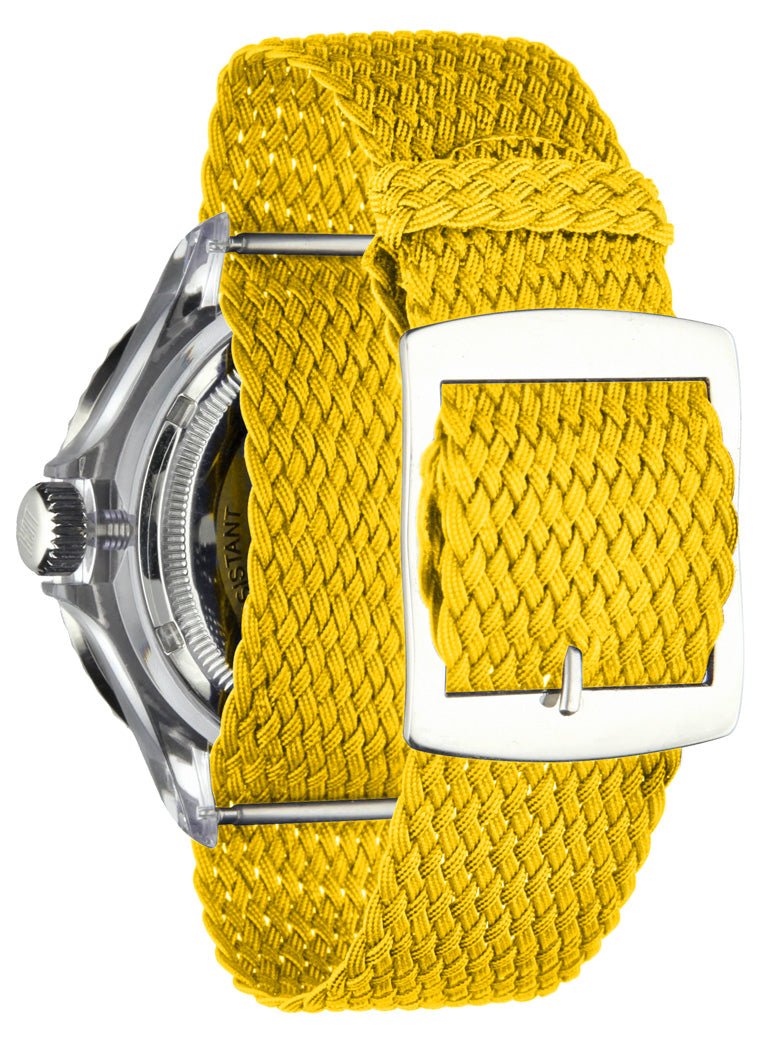 Orologio Light Time The First L217HN - Quarzo Miyota, cassa policarbonato, cinturino perlon, ghiera nera, datario, 44mm, 5ATM - Dettaglio